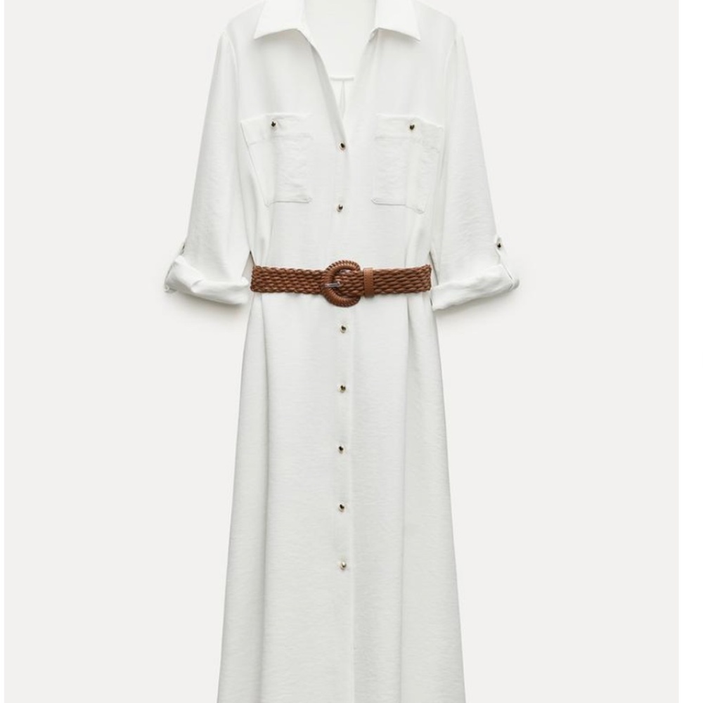 BELTED SHIRTDRESS - Picture 6 of 6
